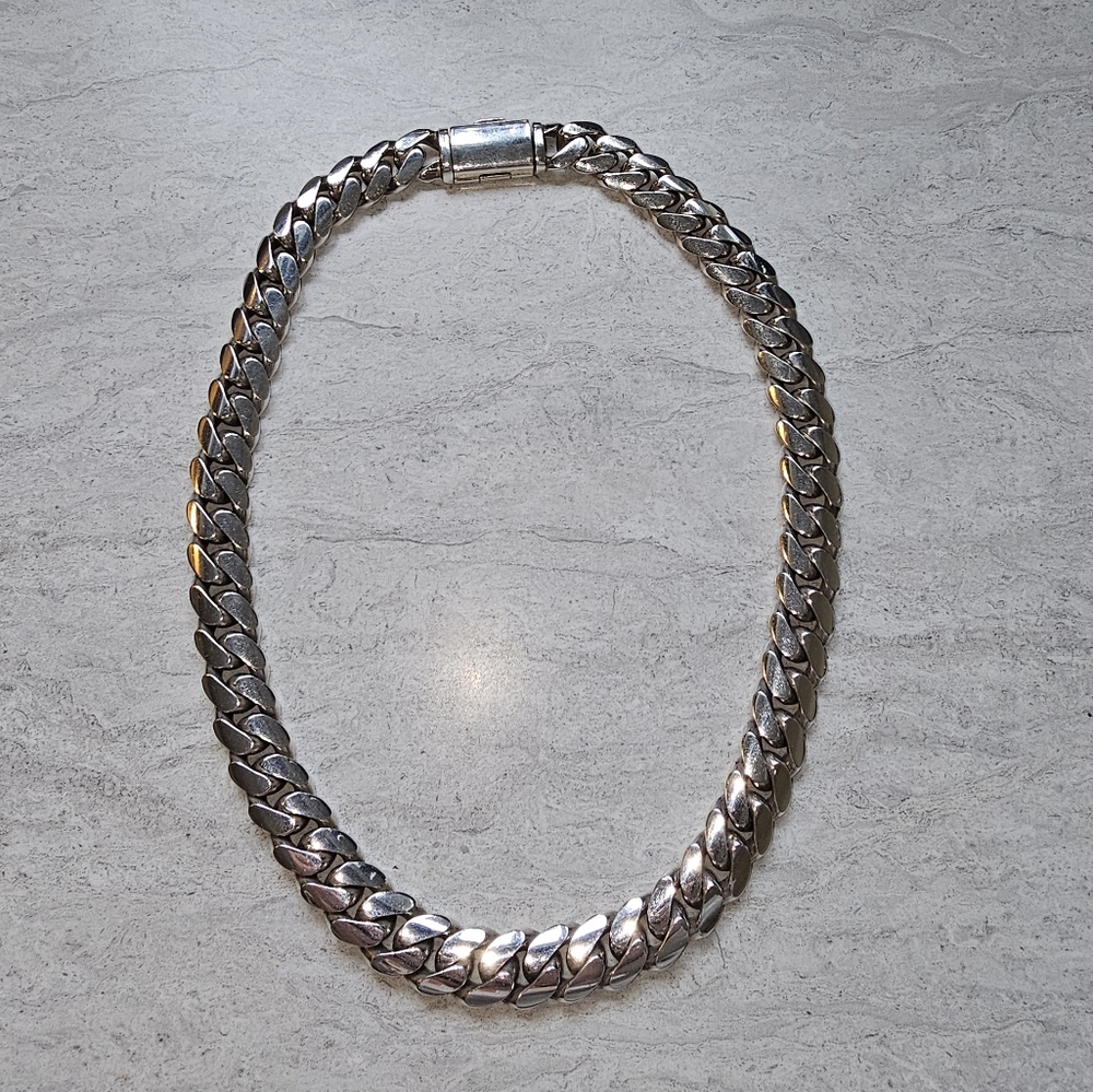 Handmade .999 Silver Miami Cuban Link w/ Sleek Lock - 15mm, 20"